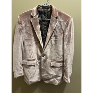 Ween Charm Sz Small Pink Poly Velvet Blazer Dinner Jacket Tuxedo Jacket